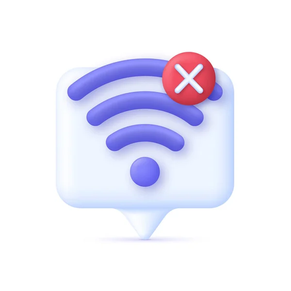 Illustrazione Wireless Wifi Cattivo Concetto Connessione Rete Perso Errore Internet — Vettoriale Stock
