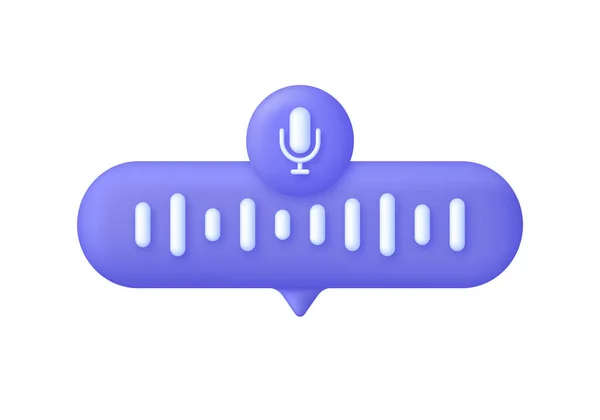 Illustrazione Messaggistica Vocale Tecnologia Chat Online Comunicazione Messaggistica Istantanea Social — Vettoriale Stock