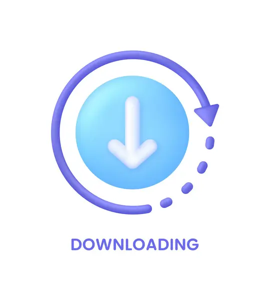 Downloading Icon Load Internet Data Symbol Trendy Modern Icon Style — Stock Vector