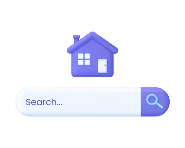 Search House Search Real Estate Home Buy Property Sale Concept Stockillustration