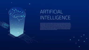 Soyut yapay zeka elementleri, devre kalıpları ve veri görsellerinden oluşan dijital bir arkaplan. Tasarım, yapay zeka ve veri işleme ile ilgili projeler için ideal teknoloji temalı motifler içerir..