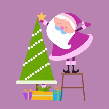 Sevimli Noel Baba karakter koleksiyonu