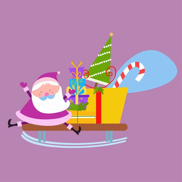 Bonito Santa Claus Personagem Coleção — Vetor de Stock