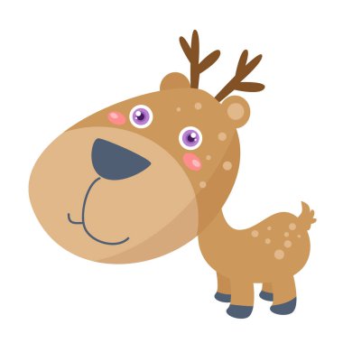 Beyaz arka planda sevimli hayvanların vektör çizimi