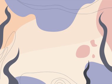 Kahverengi yaprak renkleriyle soyut modern arkaplan. Metin için alanı olan arkaplan. Çiçek sancak şablonu.