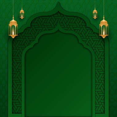 Ramazan Kareem. Arap kaligrafi ve süsü ile İslami arkaplan tasarımı