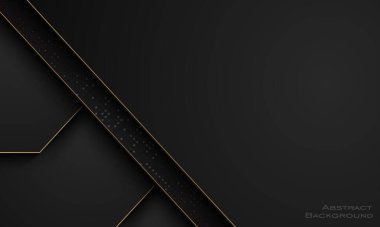 Altın ve parlak çizgileri olan lüks siyah arkaplan