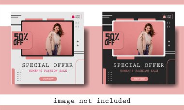 Basit moda satışı sosyal medya şablonu