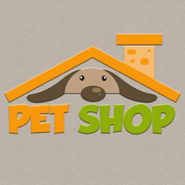 Logotipo Lindo Para Tienda Mascotas — Vector de stock