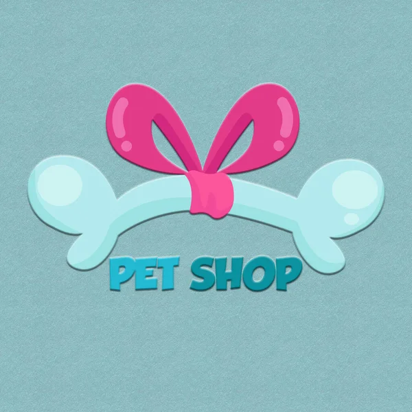 Evcil Hayvan Dükkanın Için Sevimli Bir Logo — Stok Vektör