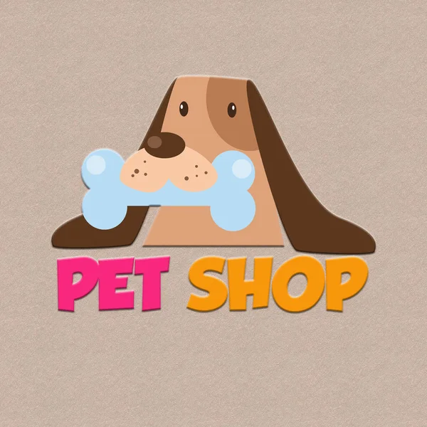 Logotipo Bonito Para Sua Loja Animais — Vetor de Stock