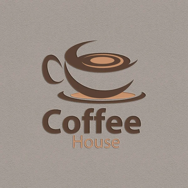 Elegante Logo Para Cafetería — Archivo Imágenes Vectoriales