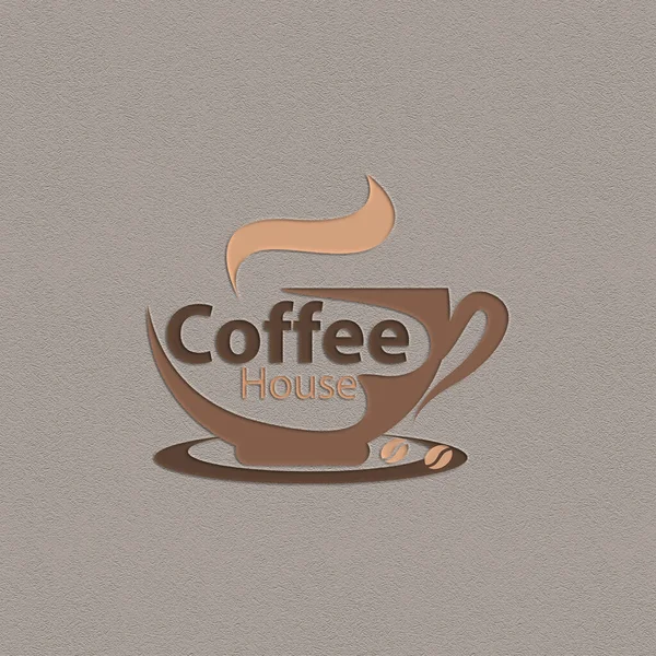 Elegante Logo Para Cafetería — Vector de stock