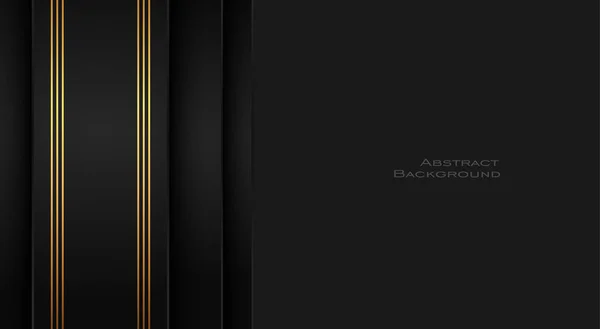 Елегантний Чорний Преміум Абстрактний Фон Розкішними Темними Геометричними Елементами — стоковий вектор