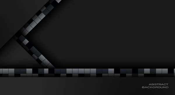 Элегантный Черный Премиум Абстрактный Фон Роскошными Темными Геометрическими Элементами — стоковый вектор