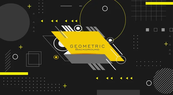 Minimalista Absztrakt Geometrikus Háttér Sárga Színű Formák — Stock Vector
