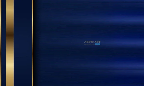 Luxe Fond Abstrait Bleu Avec Des Lignes Dorées Ombre Dégradée — Image vectorielle