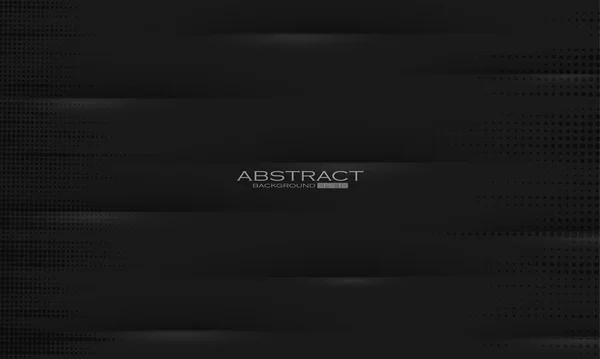 Abstrakt Svart Bakgrund Med Slice Effekt Och Halvton Prickar — Stock vektor