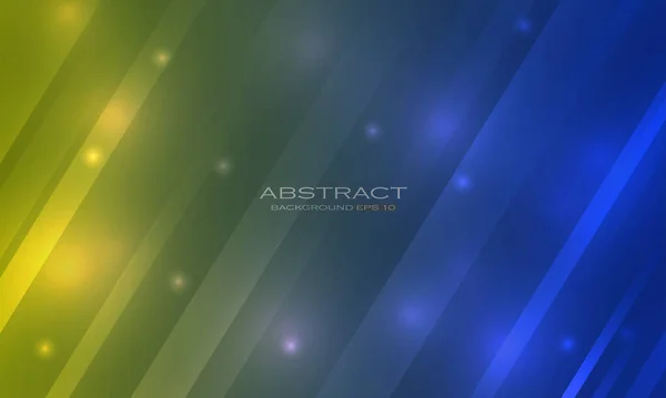 Latar Belakang Kuning Biru Abstrak Dengan Partikel Cahaya Dan Mengkilap - Stok Vektor