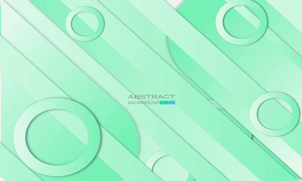 Realistisk Abstrakt Cirkel Form Bakgrund Med Ljusgrön Tema — Stock vektor