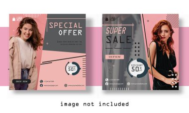 Özel teklif satışı sosyal medya şablonu