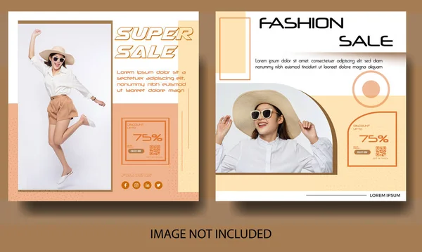 Moderne Mode Verkauf Social Media Vorlage lizenzfreie Stockillustrationen
