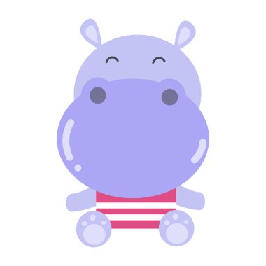 Çocuklar için şirin dinozor çizgi film karakterinin Clip Art çizimi.