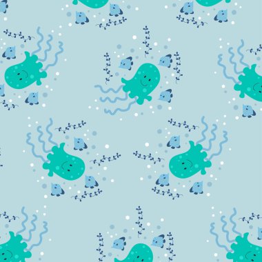 Duvar kağıdı için uygun şirin hayvan çizgi filmi deseni