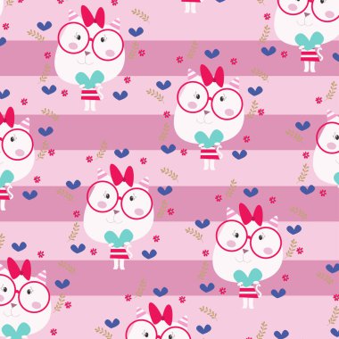 Kusursuz desenli, sevimli hayvan çizgi filmleriyle ambalaj kağıdı ve dekorasyon için mükemmel.