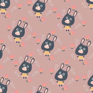 Kusursuz desenli, sevimli hayvan çizgi filmleriyle ambalaj kağıdı ve dekorasyon için mükemmel.