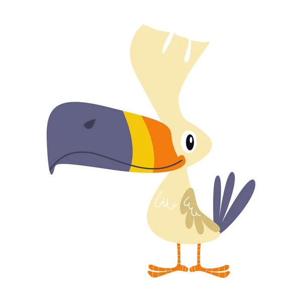 Иллюстрация Мультфильму Детей Симпатичная Птица — стоковый вектор
