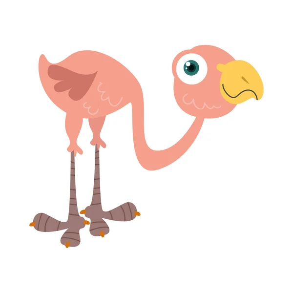Clip Art Illustration Cute Bird Cartoon Character Children — Stock Vector