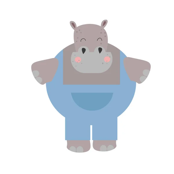 Clip Art Illustration Cute Cow Cartoon Character Kids — Stock Vector