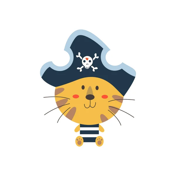 Roztomilý Kotě Kreslený Obrázek — Stockový vektor