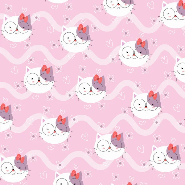 Seamless Pattern Cute Cartoon Animals Perfect Kids Clothes Design Decoration — Stock Vector