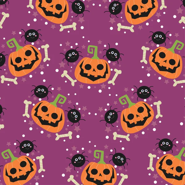 Kolekce Šťastných Halloween Vzorů Vhodných Pro Textilní Design Balicí Papír — Stockový vektor
