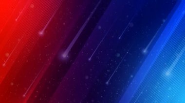 Düşen parçacıklar ile mavi ve koyu kırmızı soyut hareket video giriş ve kaplama video arkaplan uygun