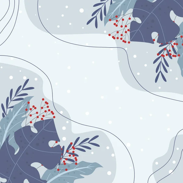 Kış Düğünü Mutlu Noel Kartı Için Modern Soyut Kış Geçmişi — Stok Vektör