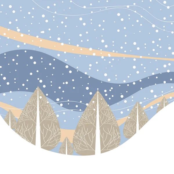 Moderne Abstrakte Winterhintergrund Geeignet Für Winterhochzeit Und Frohe Weihnachten Karte — Stockvektor