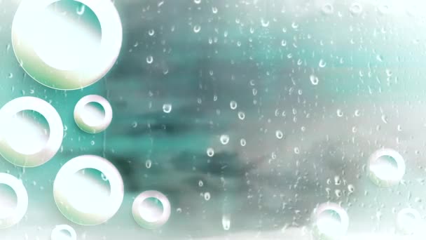 Water Druppelt Stormachtige Weervideo Naadloze Ultra Geanimeerde Cirkel Abstracte Achtergrond — Stockvideo