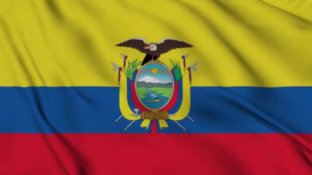 Ecuador Zászló Zökkenőmentes Ciklus Animáció Ecuador Nemzeti Zászlaja Videó Zászló — Stock videók