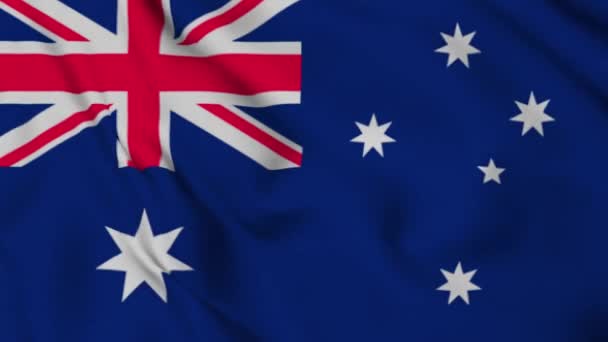 Australia Flaga Płynna Animacja Pętli Flaga Narodowa Ekwadoru Wideo Flagi — Wideo stockowe