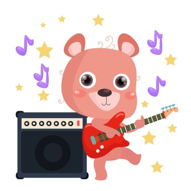 Flat Cute Bear illustration suitable for kid design