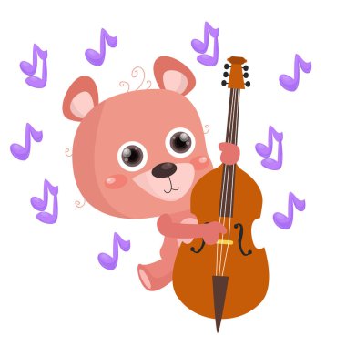 Flat Cute Bear illustration suitable for kid design