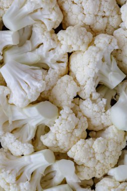 Karnabahar. Makro fotoğraf yeşil sebze brokoli. Karnabahar ve brokoli. Brokoli vitamin doludur..