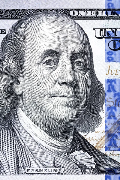 Kağıt Banknotların Klasik Unsurları Bonistikler Tasarım Amaçlı 100 Dolarlık Banknotun — Stok fotoğraf