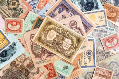 Antik para. Rusya İmparatorluğu 'nun eski parasından. 19 - 20 yüzyıl. Ukrayna Hryvnia 1918. Koleksiyonlar Paralar Banknotları Ödülleri. Bonistikler.
