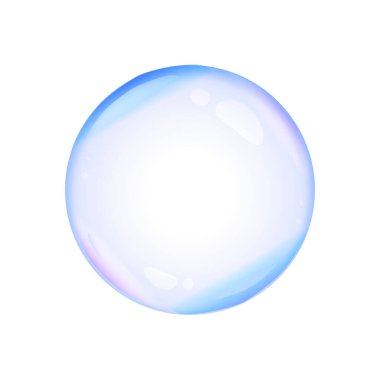 Şirin gökyüzü mavi sabun köpüğü çizgi filmi