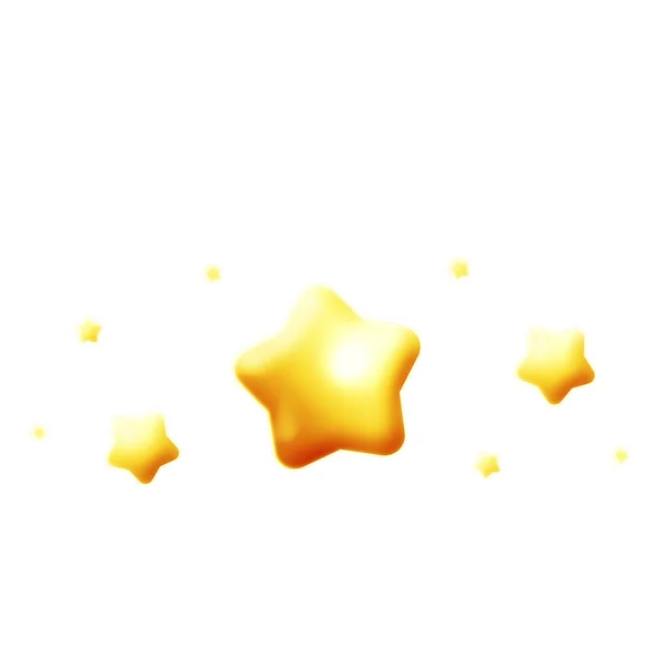Brillante Estrella Amarilla Diseño Vectorial Para Juego — Vector de stock