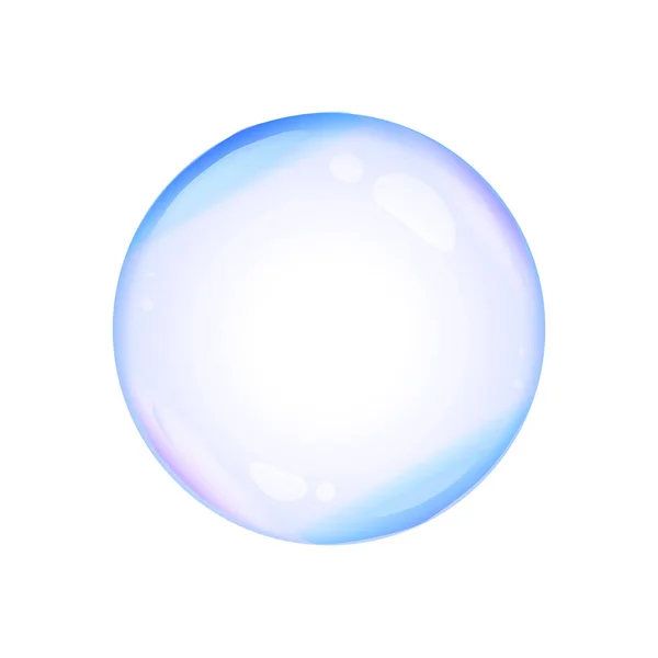 Симпатичный Голубой Мыльный Пузырь — стоковый вектор